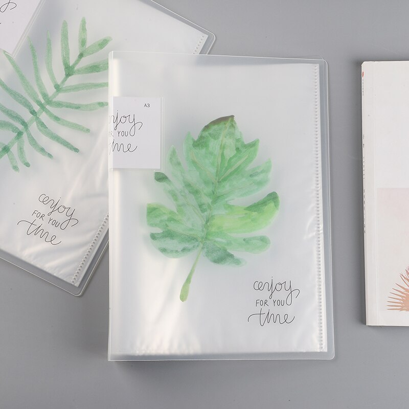 Carpeta A3 de 80 páginas de papelería coreana, libro de exposición de hojas sueltas retráctil de PP, conjunto multifuncional, colección de estudiantes
