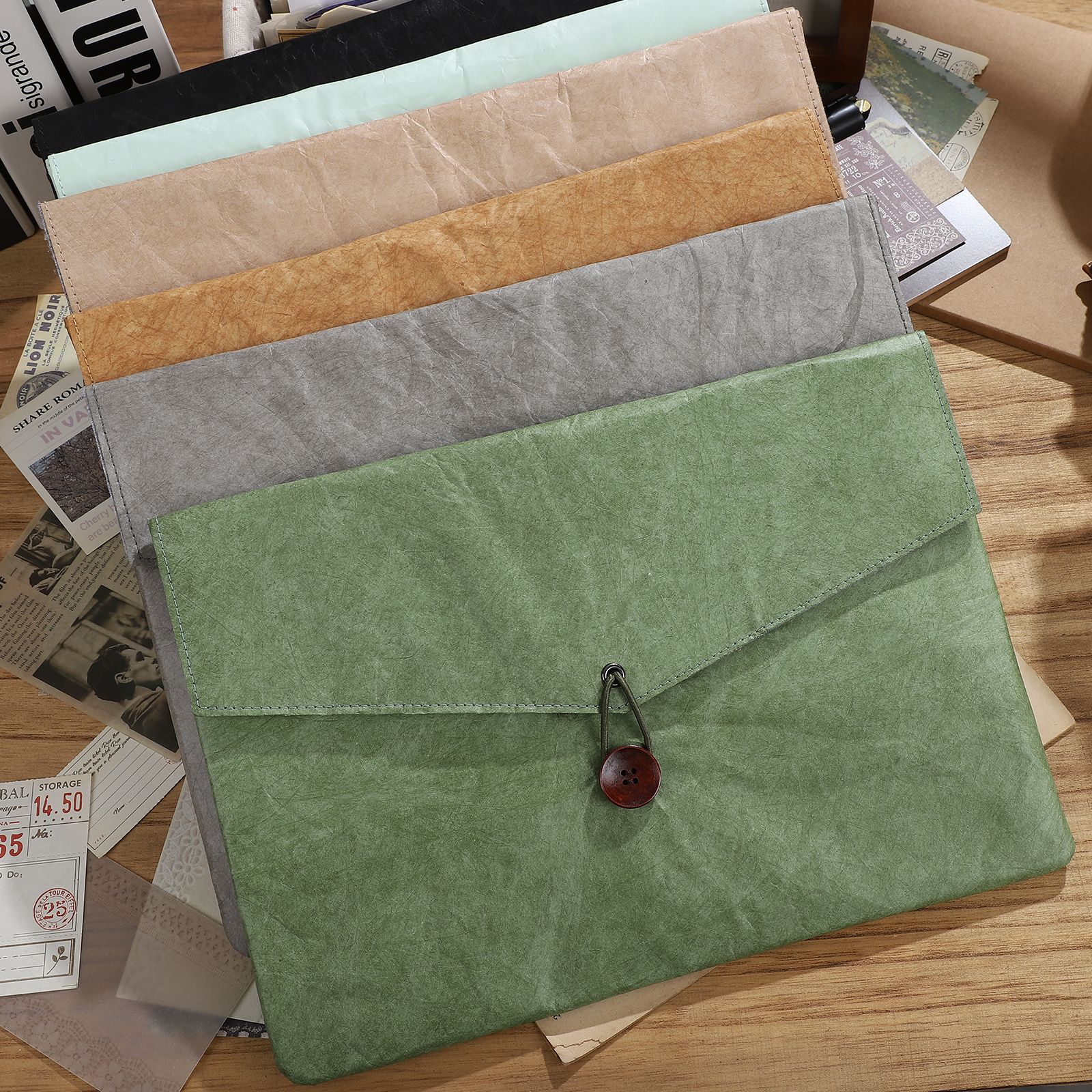 Ultralett og bærbar dupont-papirveske til nettbrett, beskyttelsesetui til ipad, oppbevaringsveske til kindle, forretningsveske, multifunksjonell dokumentoppbevaringsveske