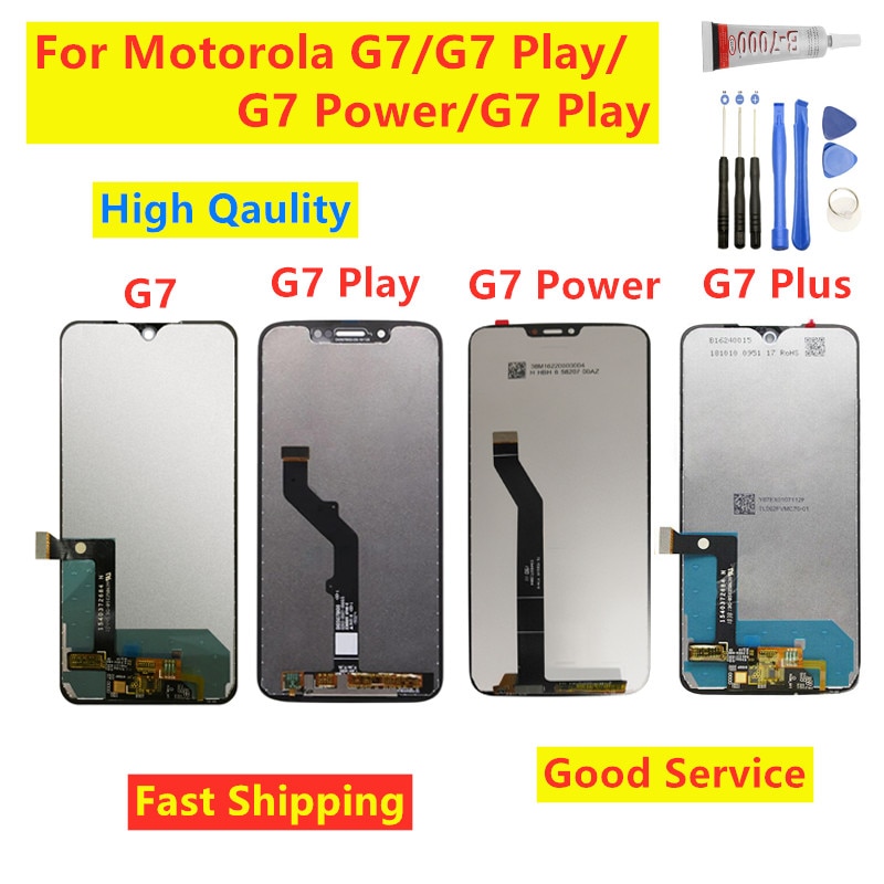 Motorola moto  g7 -näyttö  xt1955 lcd  g7 plus kosketusnäytön digitoija  g7 play lcd -vaihto  xt1952 lcd moto  g7 lcd