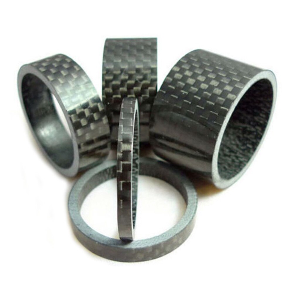 Bicycle handlebar spacers carbon spacer for fork stem 3/5/10/15/20mm diameter 28.6mm carbon headset spacer washer bike parts