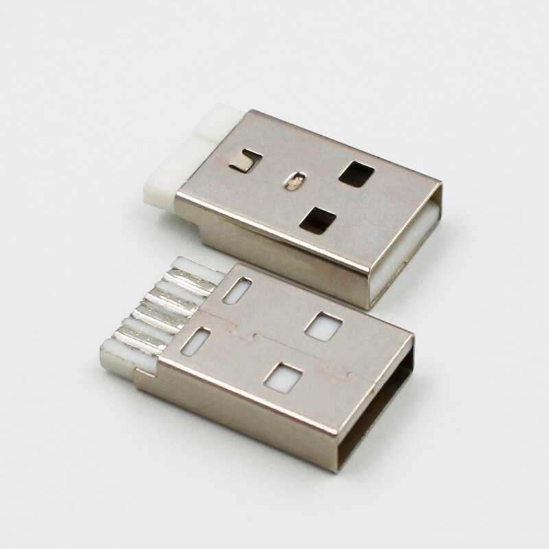 USB aluminum alloy male shell adapter DIY data cable charging cable mobile phone adapter gold A male plug: 2.0 male / Quantity 1