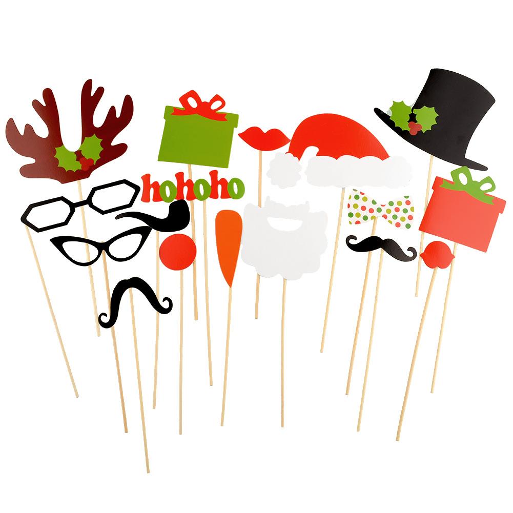 17pcs Funny Photo Booth DIY Photo Props Decoration Wedding Birthday Christmas Party Favor Mask Photography Event Supplies
