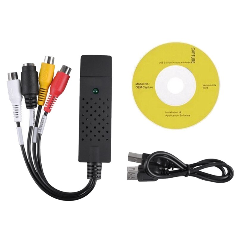 VHS to Digital Converter USB 2.0 Video Converter Audio Capture Card VHS Box VHS VCR TV to Digital Converter