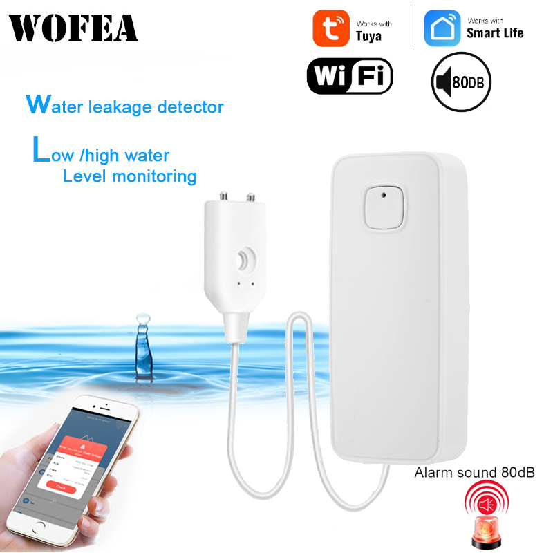 For Tuya Smart Water Leak Detector, WiFi Water Sensor With Remote Control, Tuya/Smart Life App Monitoring, For Kitchen, Basement, Sink - View #4