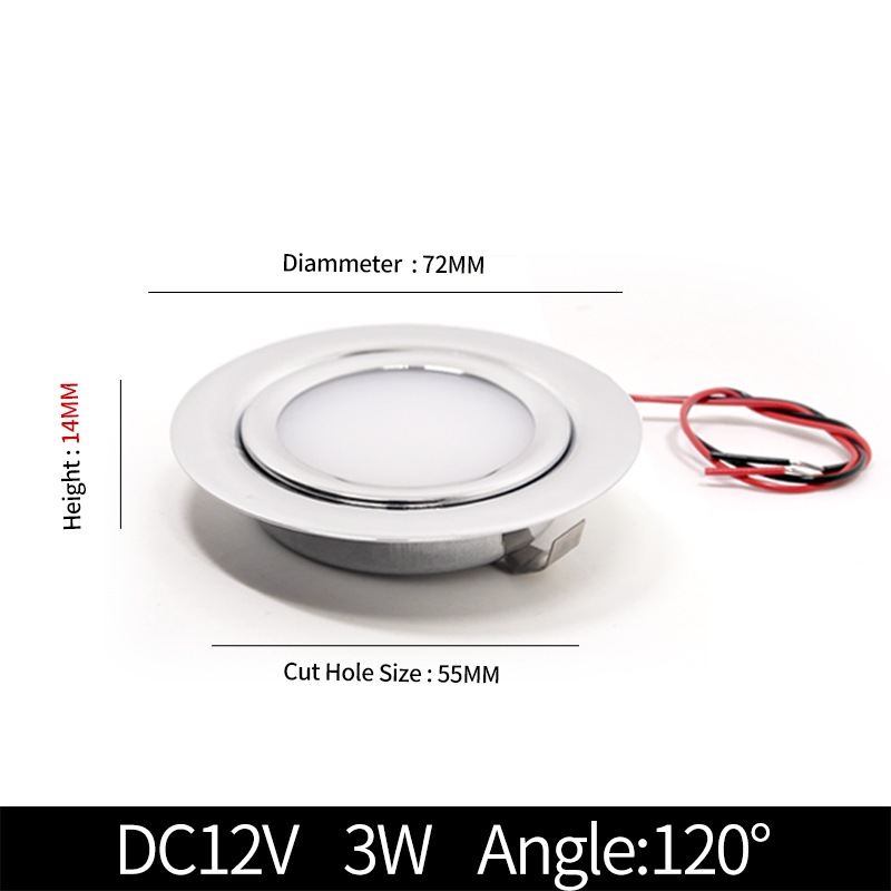 4/8PCS Roestvrij staal waterdichte LED spot Spot IP65 badkamer Plafond auto of boot Ingebouwde buitenhuis Slim mini 12V downlight Kast licht focus LED reflector