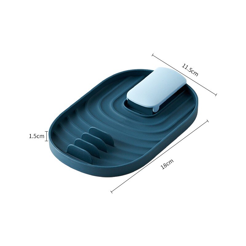 Accesorios novedosos de cocina, utensilios de cocina, cuchara, tenedor, soporte para tapas, organizador, estante, estantes y soportes para artículos pequeños: Azul