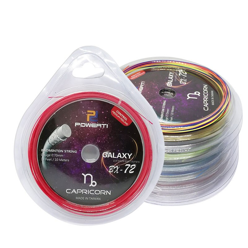 5PCS-0.70mm Badminton Racket String Rainbow Badminton Accessories Stringing Machine 12M-BX72 POWERTI: random color