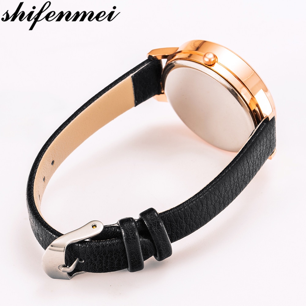 Shifenmei dameshorloge roségoud dames mesh riem ultradunne montre femme relojes para mujer luxe polshorloges