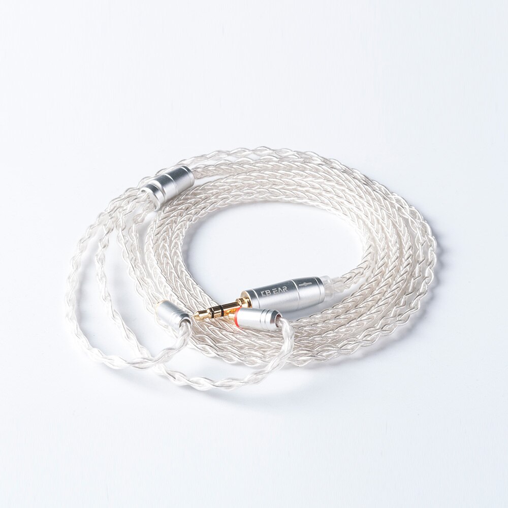 KBEAR 8 Core Upgraded Silver Plated Balanced Cable 2.5/3.5/4.4MM With MMCX/2PIN/QDC for BLON BL-01 BL-03 KZ ZSX ZAX DQ6 ZSTX: MMCX3.5