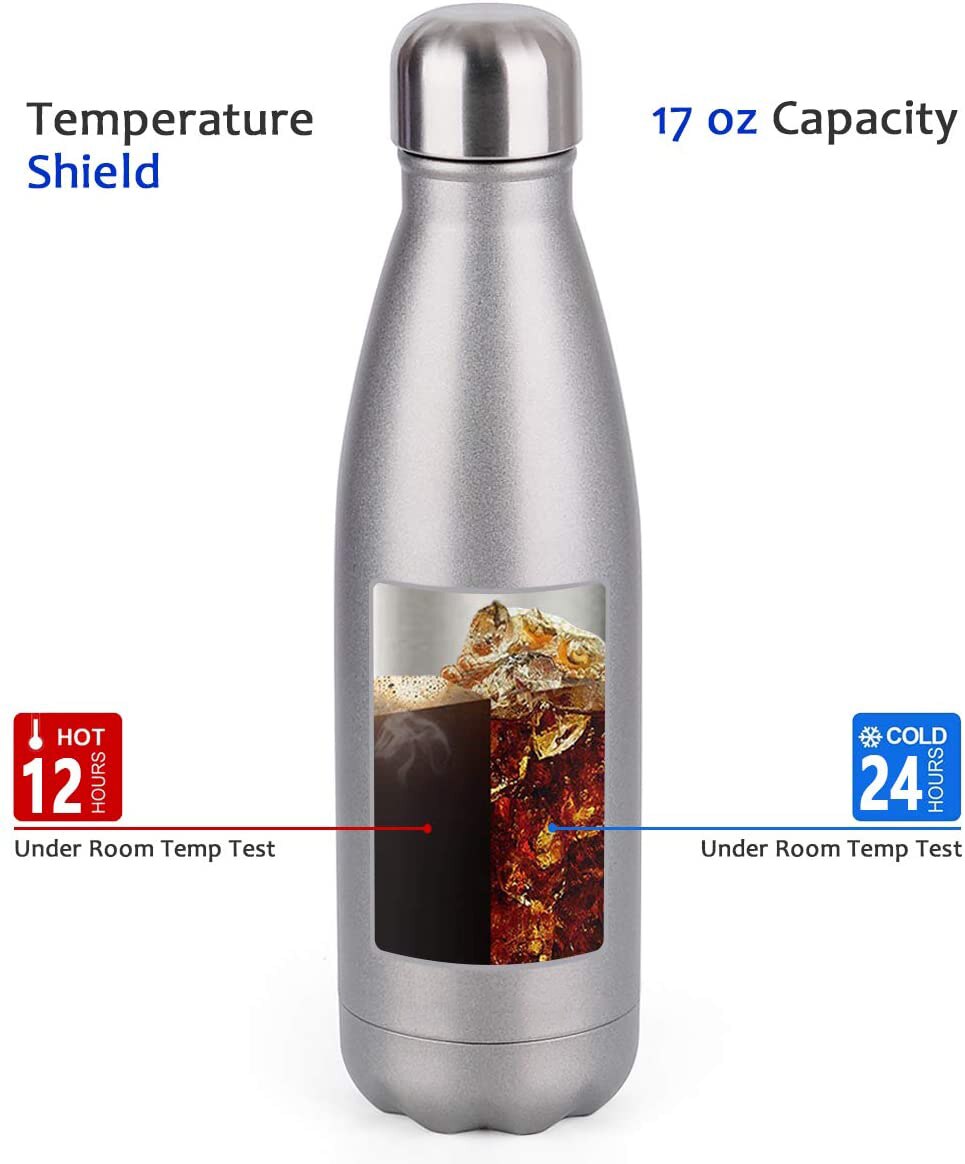 bts botella de agua Botella de agua de acero inoxidable, frasco de doble pared al vacío, Cola, a prueba de fugas, botella de agua deportiva, 500/750/1000ml