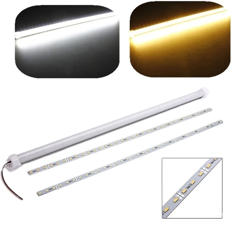 10/5x 12v 30/50cm indvendig led-lysbjælke til bil, stiv strimmel til varevogn, bus, campingvogn, vitrineskab under bordplade