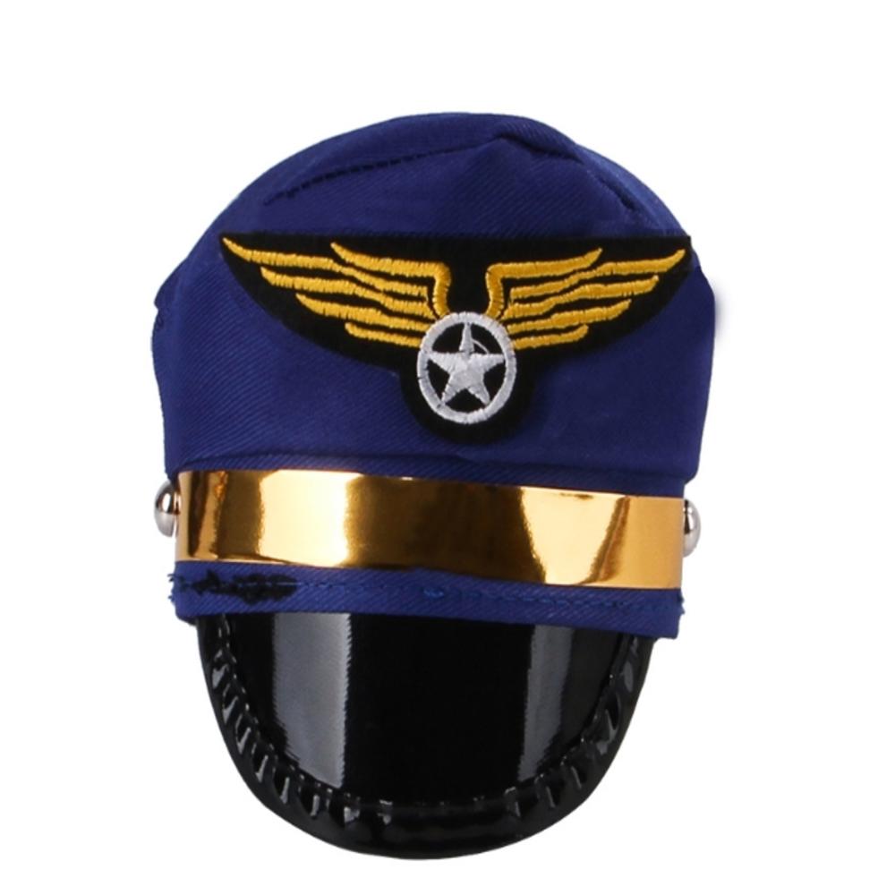 Sombrero de disfraces para mascotas, disfraz de perro, Halloween, policía, Pirata, Capitán Sailor, sombrero de perro de poliéster, utillaje de fotografía de