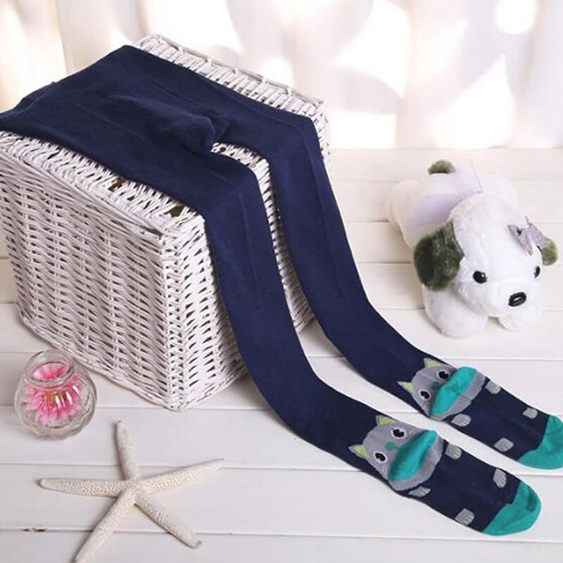 Leuke Dier Geometrie Kinderen Meisje Panty Panty Kous Katoen Kind Baby Meisje Panty Kousen Kinderen Panty: blue / 80-100 CM