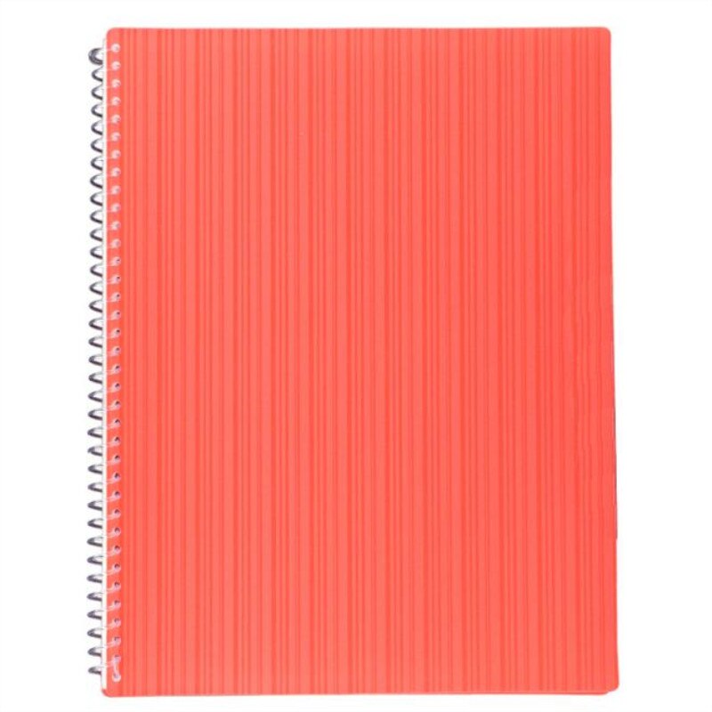 1PC A4 20/40 Pages Coil Booklet Folder 36-Holetransparent Loose-Leaf Bag Office Student Information Plastic Folder