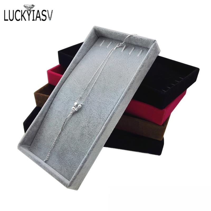 Necklace Display Tray for Pendant Chain Storage Box 11*22cm Jewellery Colliers Organizer Box