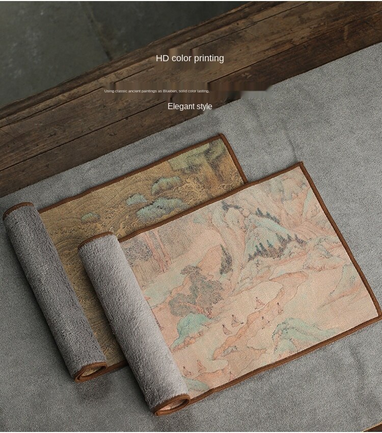 Serviette à thé en daim Zen, nappe de Table à thé, tisane en argile de Yixing absorbante de , tapis à thé Kung Fu