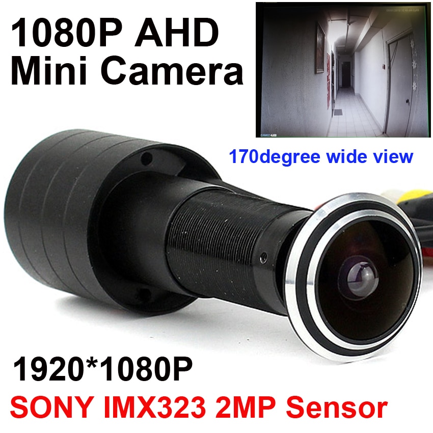SONY IMX323 2MP Sensor 1080P Tür Auge See AHD Mini Guckloch Fisheye Kamera Sternenlicht 0.001Lux 170 Grad Überwachung Kamera