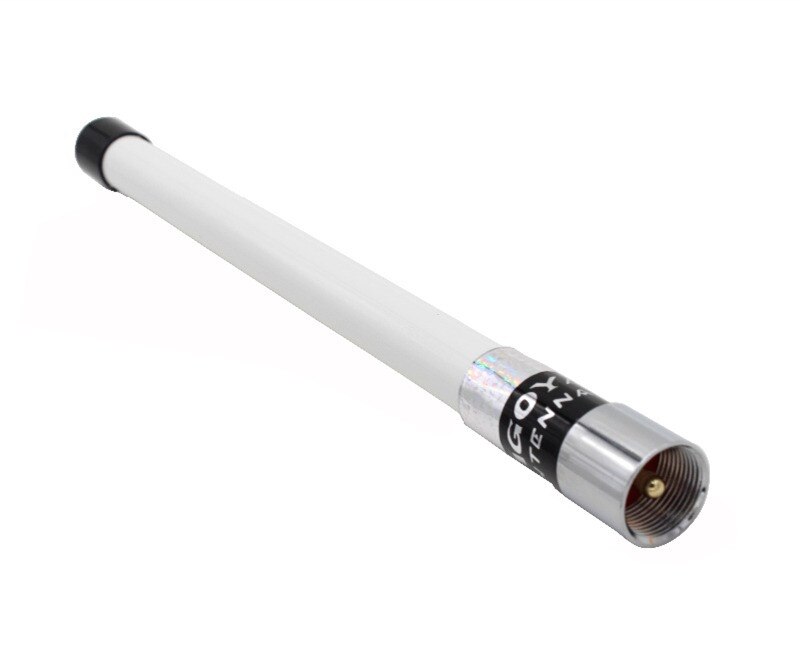 Nagoya NL-350 Dual Band 136-174Mhz/400-500Mhz 100W 3.0dBi High Gain Glasvezel Antenne voor Mobiele/Station Auto Radio: white