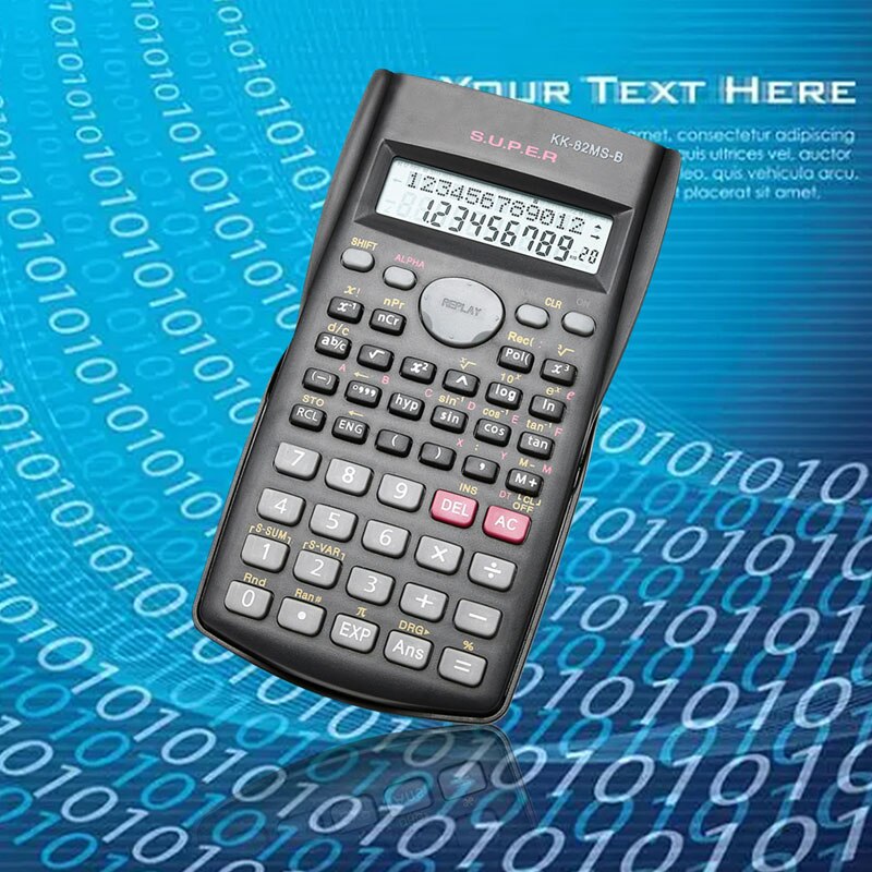 Nworld Scientific Calculator Handheld 2-Line Display Digital LCD Engineering Calculators Graphic Calculator Multi-function