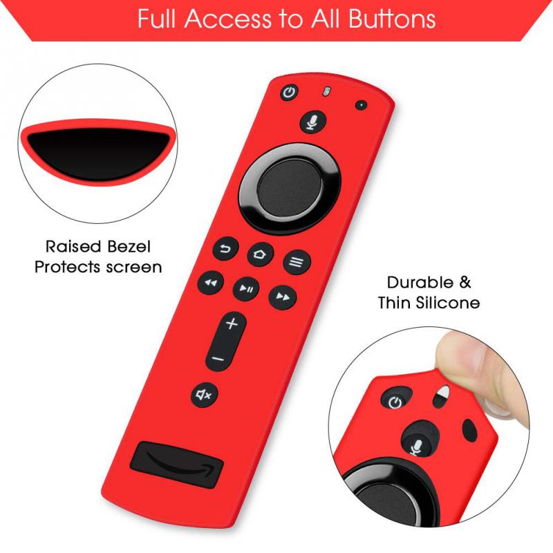 Zachte Siliconen Afstandsbediening Cover Lattice Huis Duurzaam Anti Slip Praktische Lichtgewicht Voor Fire Tv Stick 4K 14.5*4*1 Cm