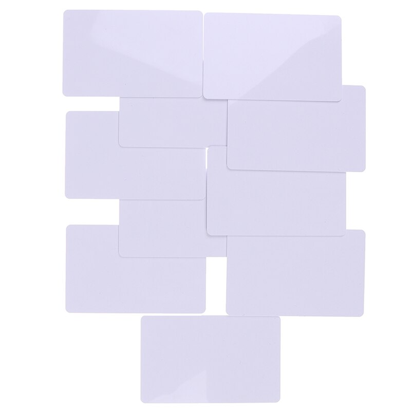 10pcs RFID Key Tag Access Control Card 13.56 MHZ Contactless High Frequency IC Cards White PVC Access Attendance NFC Card