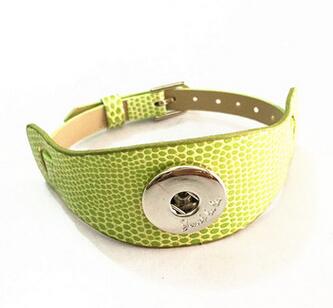 SE0090 bricolage 10 pièces mixtes En Cuir Tendance Bracelets 21 CM ajustement 18 MM bouton pression boutons bijoux