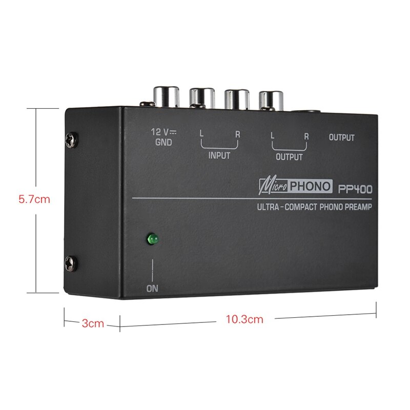 Préamplificateur Phono Yuattory PP500 - Ultra-compact, Entrée RCA - Contrôle Volume, Prise UE