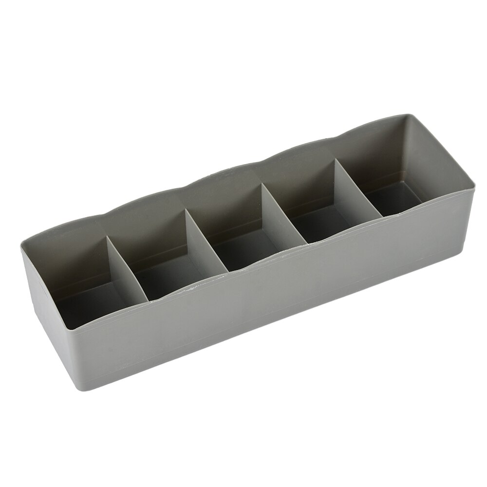 Opbergdoos 5 Grids multifunctionele Opslag Mand Garderobe Voor Stropdas Bra Sokken Ondergoed Plastic Container Makeup Organizer