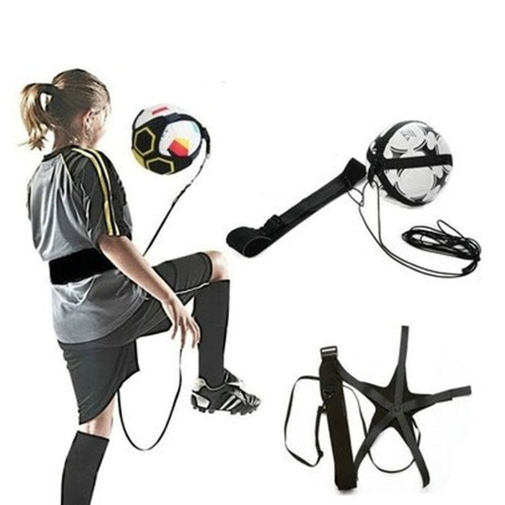Soccer Trainer Football Kick Throw Solo Practice Training Aid Control Skills Adjustable Equipment Ball Bags