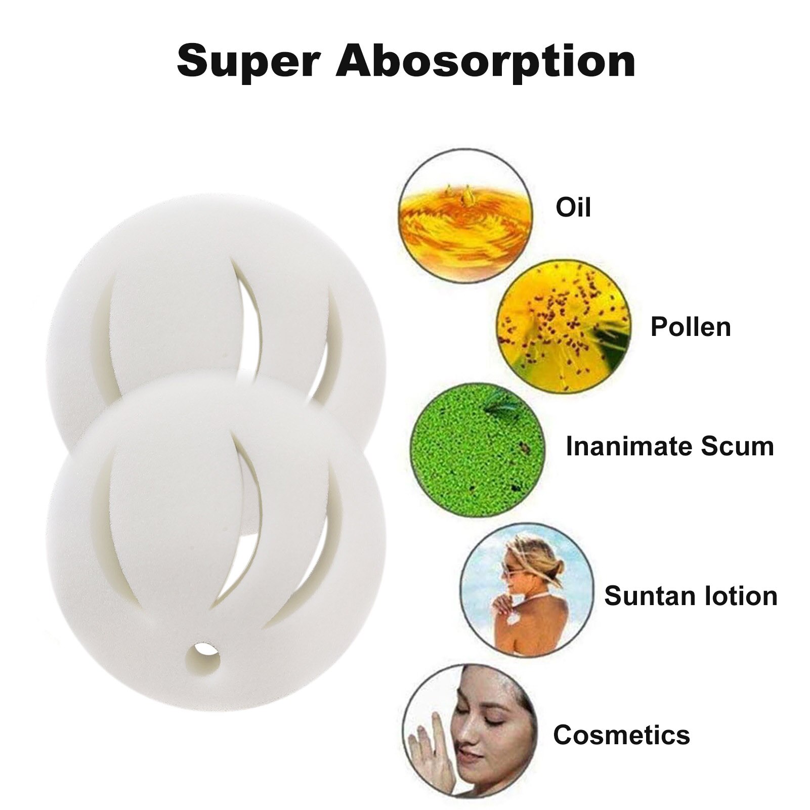 Blossom Olie-Absorberende Spons Zwemmen Zwembad Spons Absorberen Olie Vuil Absorberende Scum Spons Hotel Baden Zwembad Schoon Tool Accessoires