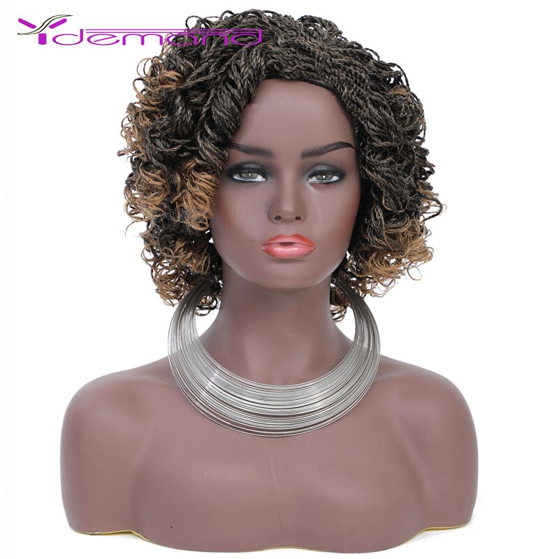 Peluca de pelo trenzado sintético para mujer negra, dos hebras de pelo rizado, estilo BOB, Passion Twist: P1B / 27