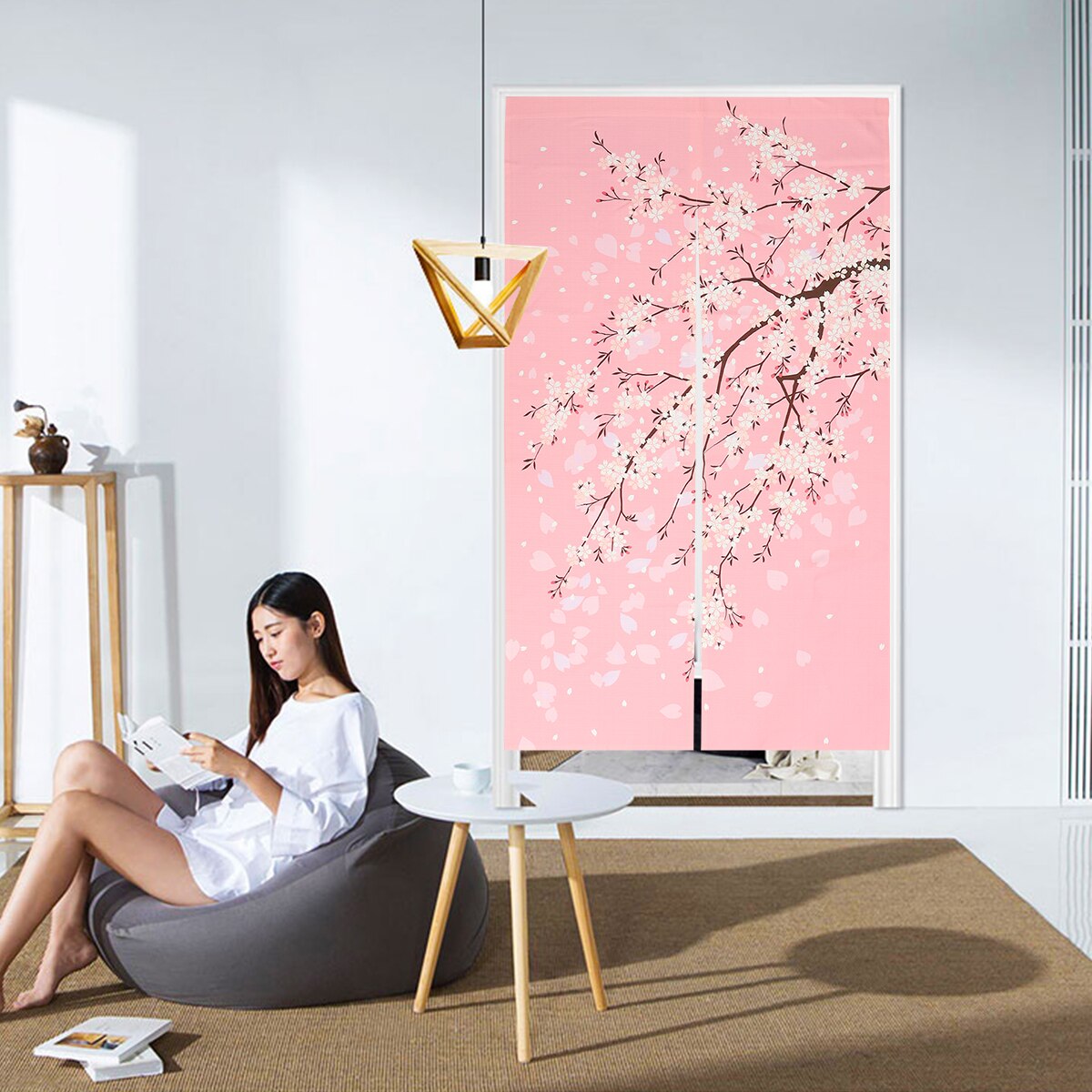 1 pc japansk stil polyester dörr gardin dörr gardin hem för dörr gardin