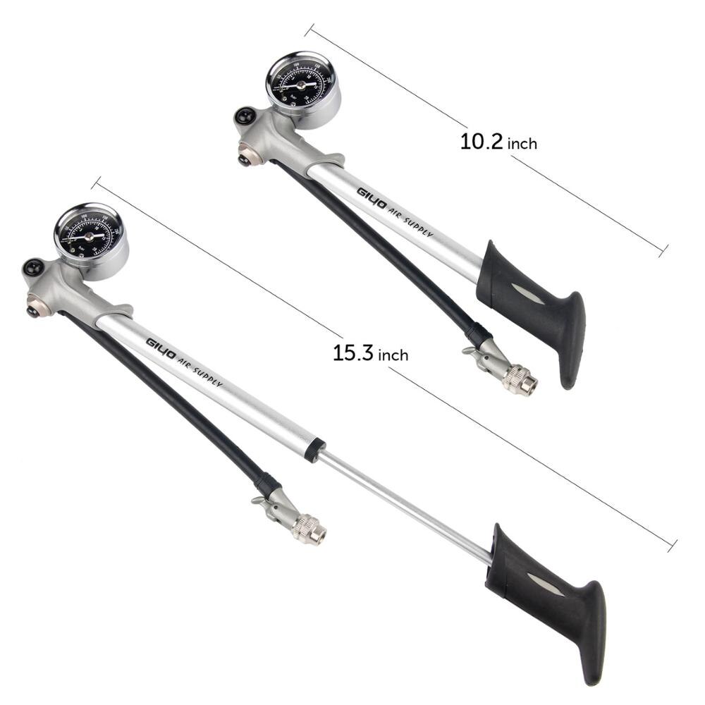 GIYO GS-02D High-pressure Air Shock Pump For Fork Rear Suspension Cycling Mini Hose Air Inflator Schrader Bike Bicycle Fork
