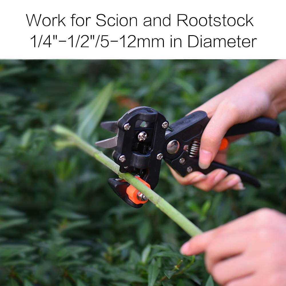 Profissional red toolbox enxertia pruner ferramenta de jardim tesouras de poda agricultura tesoura frutas árvore vacinação secateurs com fita