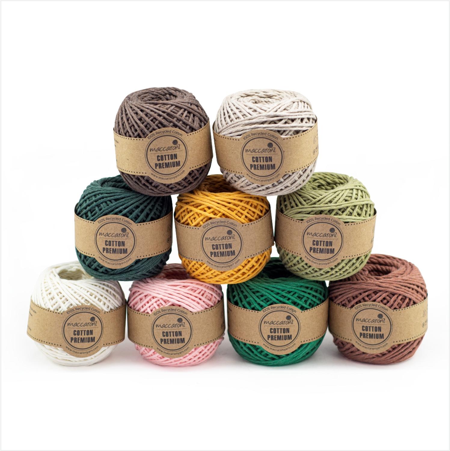 Macaroni bomuld premium macrame garn enkelt snoet 1 mm