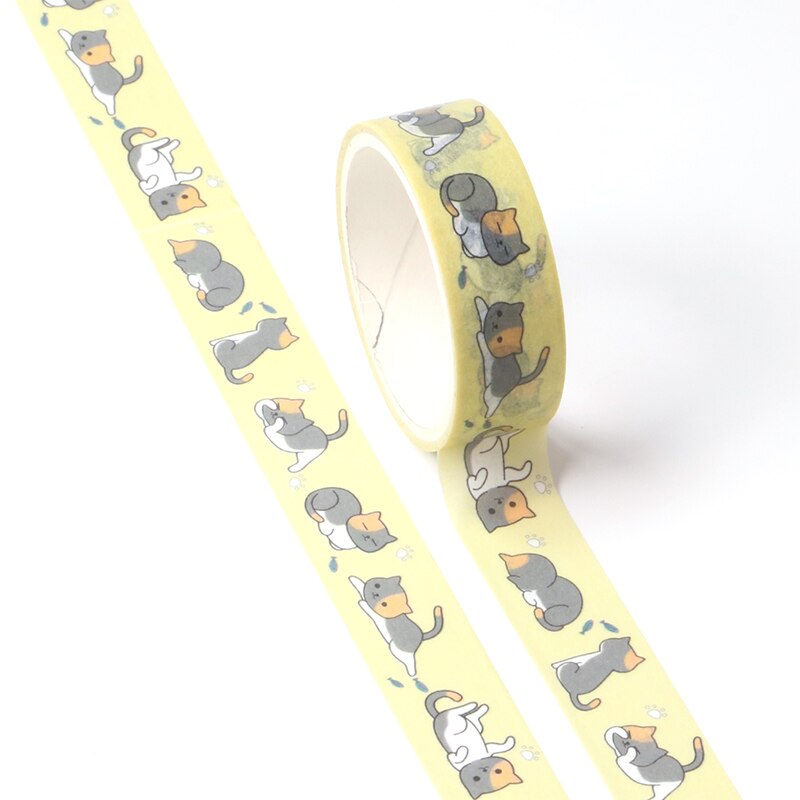 1PCS Decor Cute Washi Tape Animal Set Dog Cat pig fox sloth woodpecker DIY Planner Masking Tapes School Office Supply