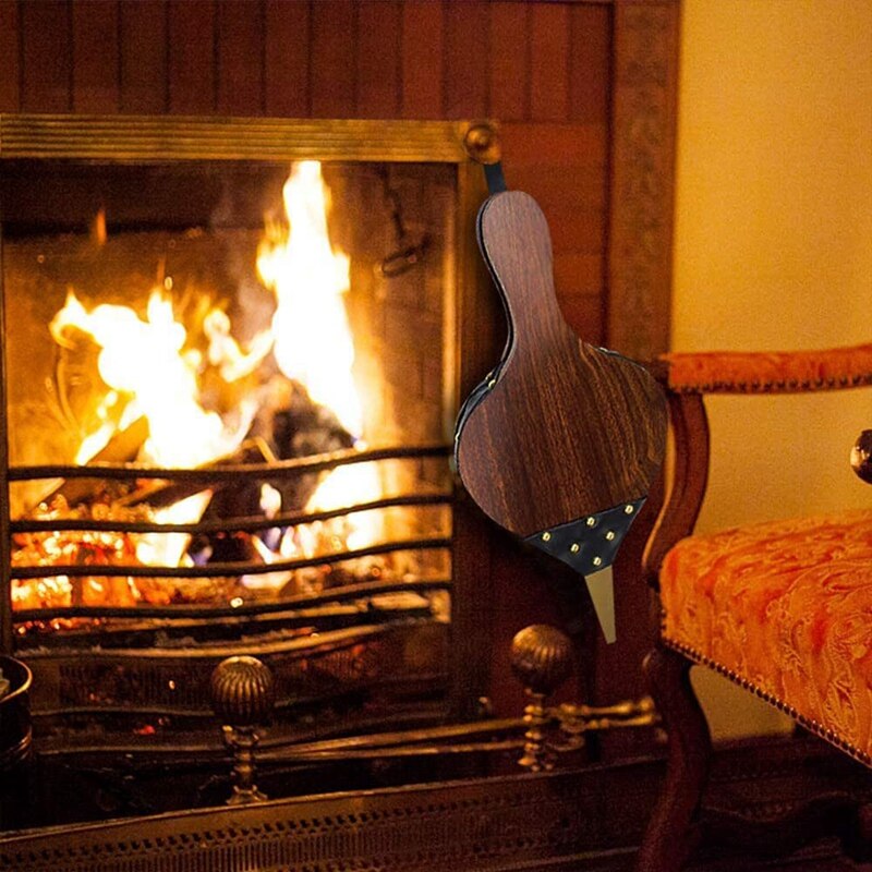 Fireplace Blower,Manual Wood Air Blower,Retro Fireplace Blower with Lanyard for Outdoor Camping, BBQ Grill, Wood Stove