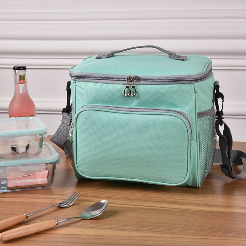High Capacity Waterproof Lunch Bag Shoulder Crossbody Food Thermal Handbags Adult Kids Outdoor Picnic Storage Pouch Accessory