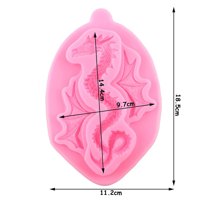 3D Dragon Silicone Molds DIY Baby Birthday Fondant Cake Decorating Tools Candy Clay Chocolate Gumpaste Moulds