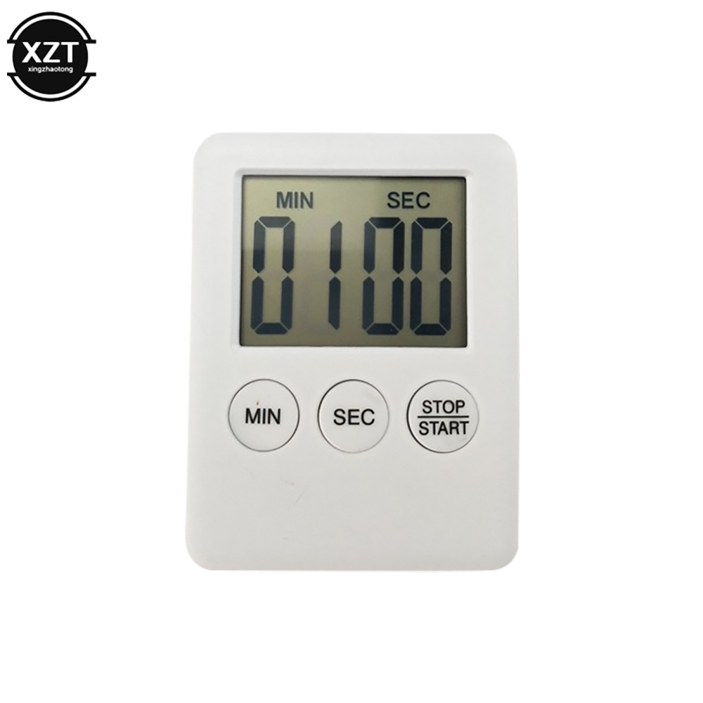Magnetische kookwekker Digitaal koken Bakken LCD-scherm Count Down Up Luid alarm Countdown Alarm Magneet Klok Keukenbenodigdheden: WHITE
