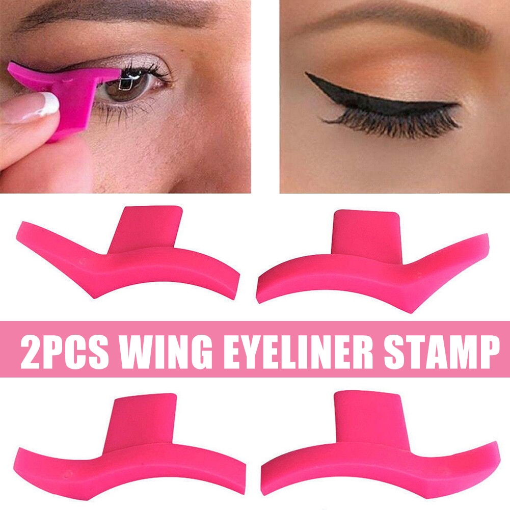 1 Paar Silicone Eyeliner Stempelzegel Perfect Postzegels Te Dragen Geschikt Eyeliner Staart Seal Oogmake-up Voor Zwarte Vloeistof eyeliner