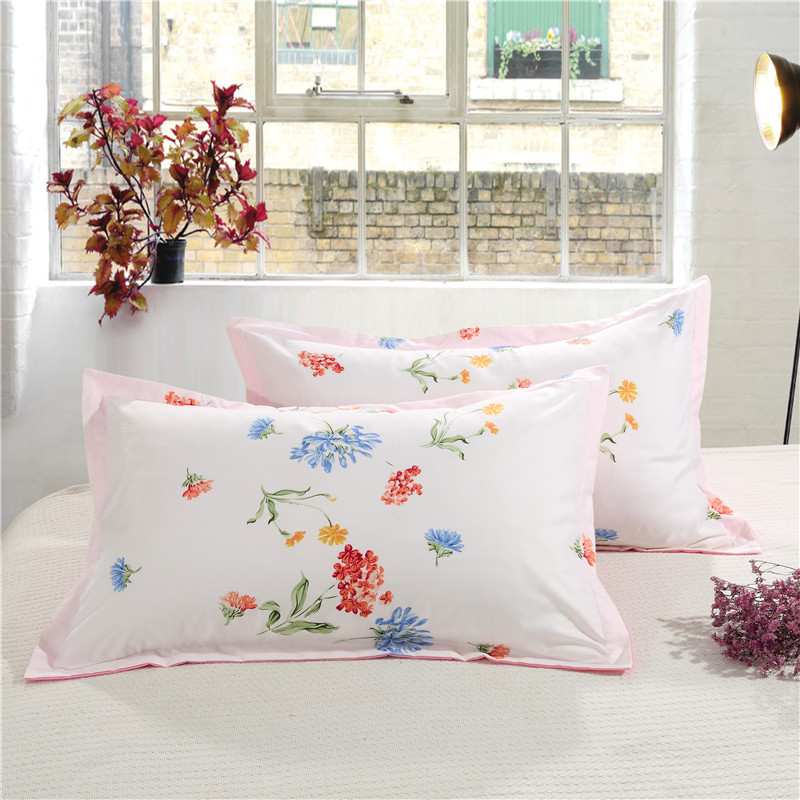Housse de protection pour chambre à coucher | 1 pièce, 48cm * 74cm, tissu Floral de beauté, 100% Polyester, pour parure de chambre à coucher, 8, 50
