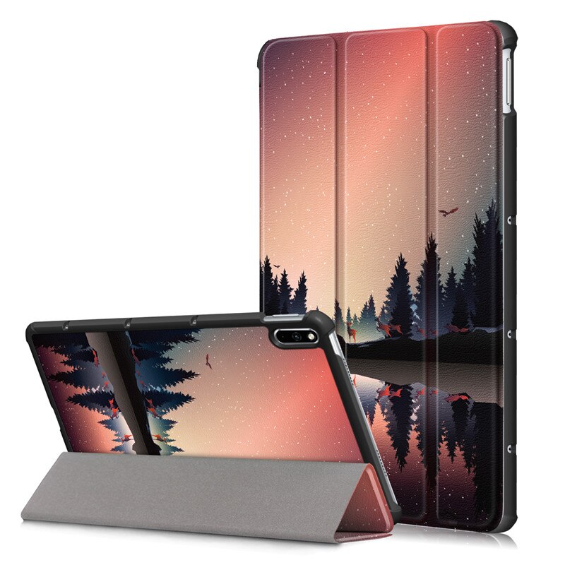 Inteligentne zamknięcie skórzana pokrywa dla Huawei case dla Huawei MatePad 10.4 case BAH3-W09/AL00 magnes stojak pokrywa shell + touch pen + film