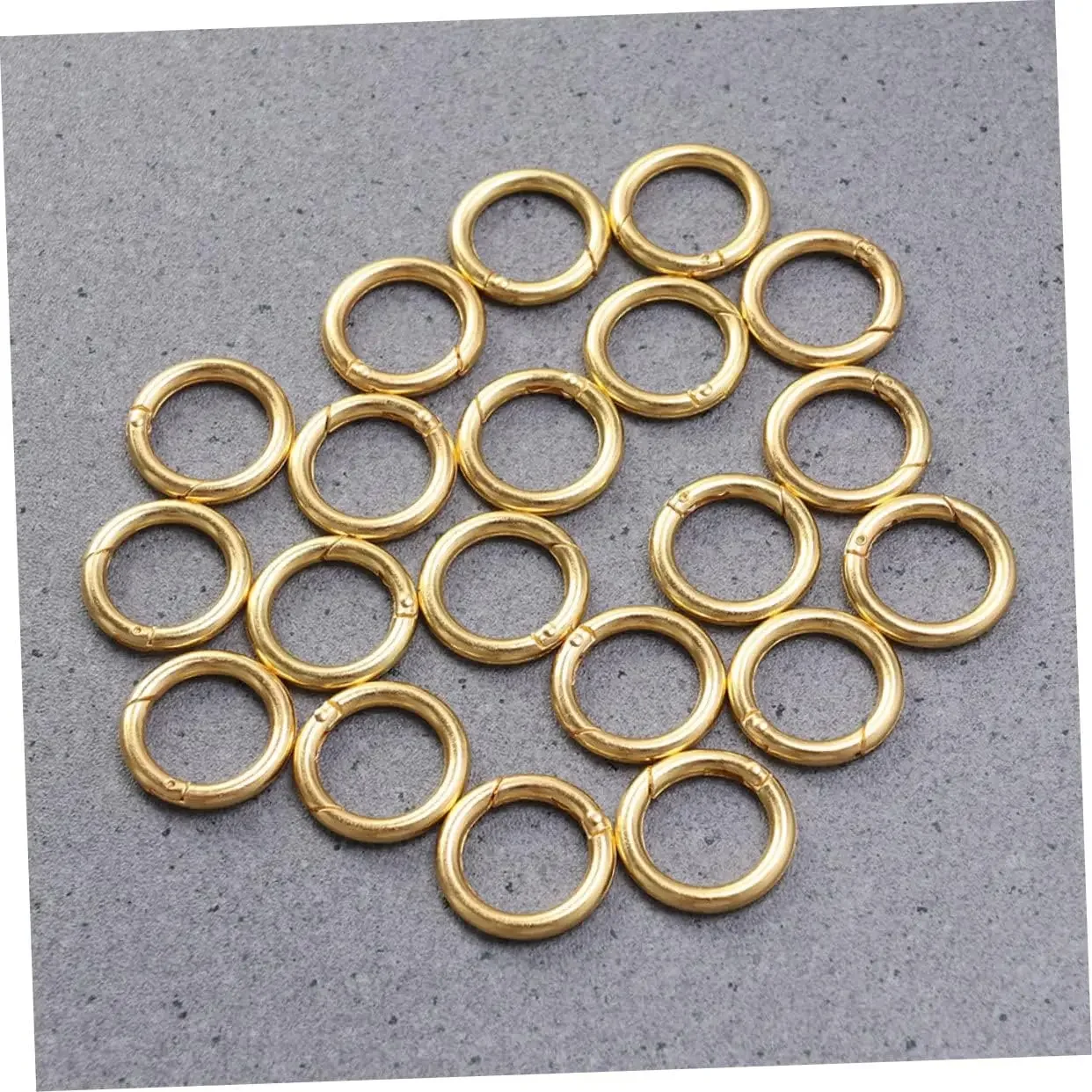 DUDSME 5 Pièces/lot 21 Couleurs Métal O Anneau Ressort Fermoir Ouvrable Rond Mousqueton Porte-clés Clips Crochet Chien Chaîne Bijoux à Bricoler Soi-même Boucle Connecteur