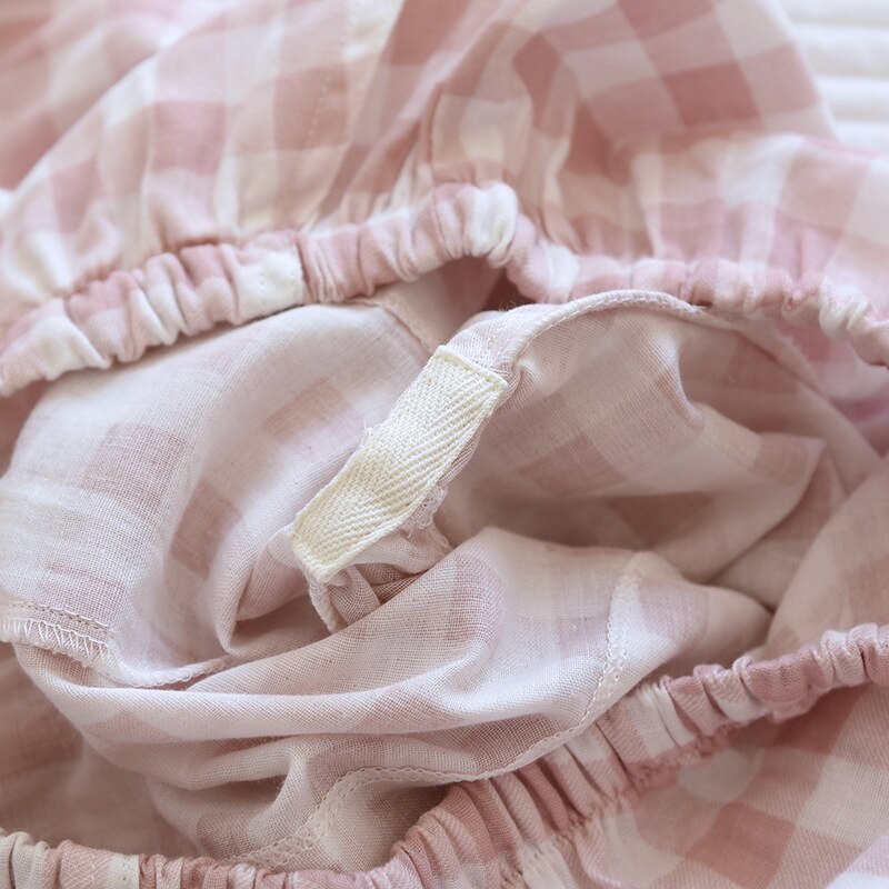 Pyjama en coton à carreaux pour femmes, pantalon ample, taille élastique, décontracté, simple, confortable, doux, pour la maison, printemps, 2022