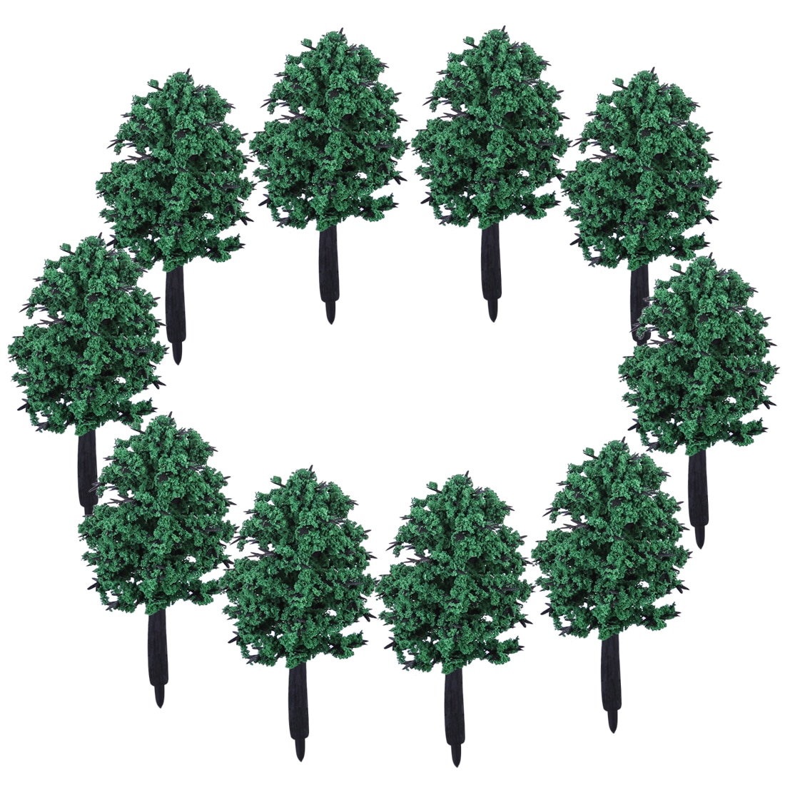 4/5/6/7/9/11/15 Cm Sandboxie Model Trees Micro Landscape Decoration For Roadsides - Green