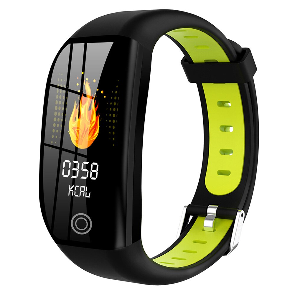 Övervaka ppg ecg hrv smart armband klocka fitness aktivitet t racker hälsa bärbara enheter armband väckarklocka för android io: Svart gul