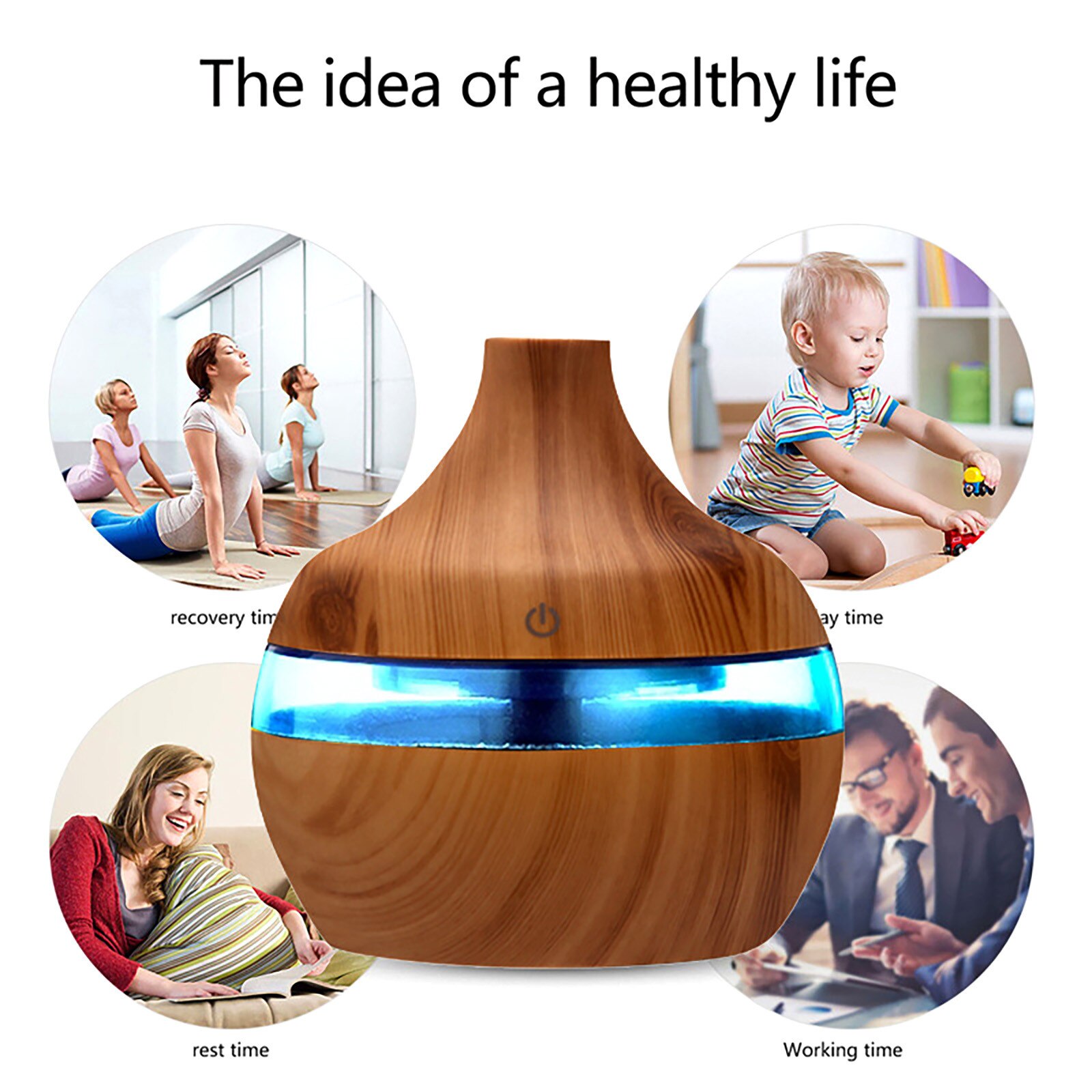 Wood Mini Air Humidifier For Home Electric Aromatherapy Diffusers Vaporizer Difuzer Aroma Diffusor Flavoring Fragrance Diffuser: C
