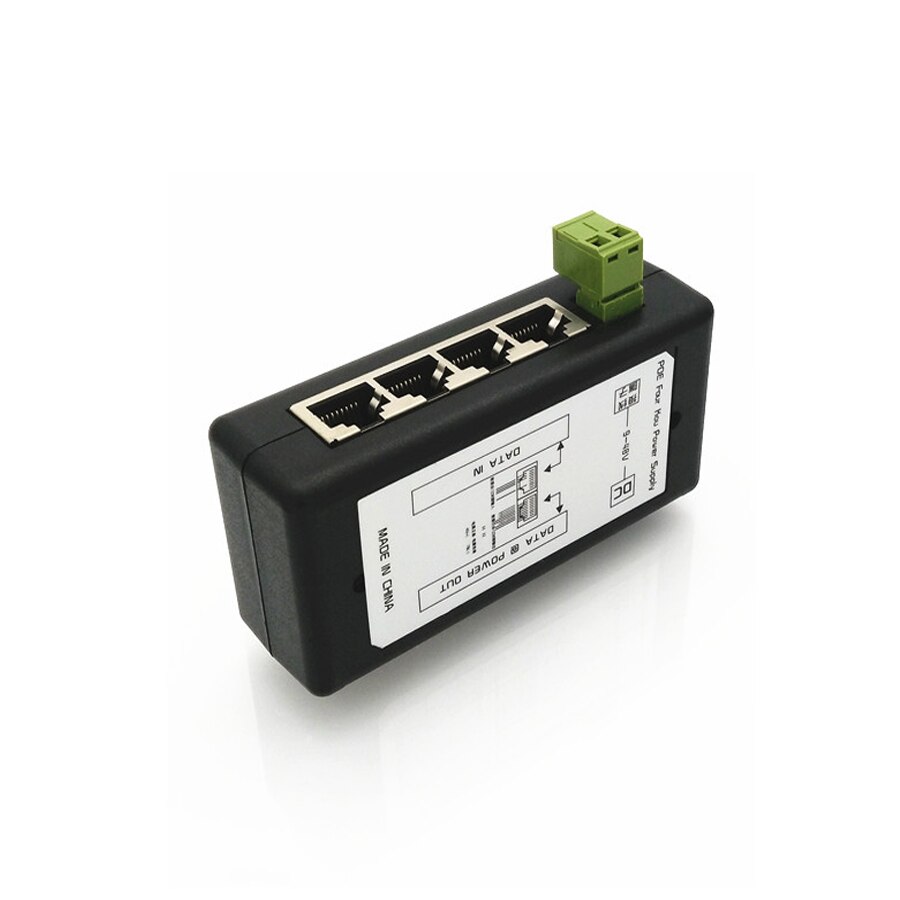ESCAM 4 Ports 8 portsPoE Injector PoE Power Adapter Ethernet Power Supply Pin 4,5(+)/7,8(-) Input DC12V-DC48V for IP Camera
