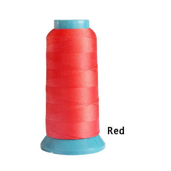 1 rouleau de fil à tisser dix couleurs, fil Polyamide haute intensité, 12 aiguilles à tisser de 9cm/aiguilles de type C/aiguille incurvée: Lumineux Rouge